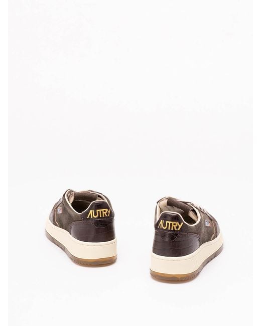 Autry Brown 'Medalist' Low Sneakers