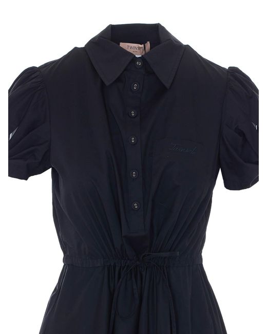Twinset Blue Chemisier Dress