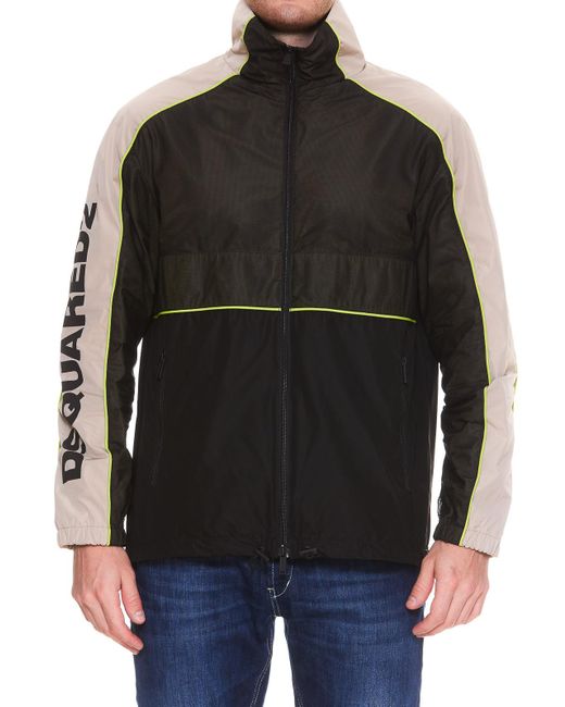DSquared² Black Tech Fabric Jacket for men