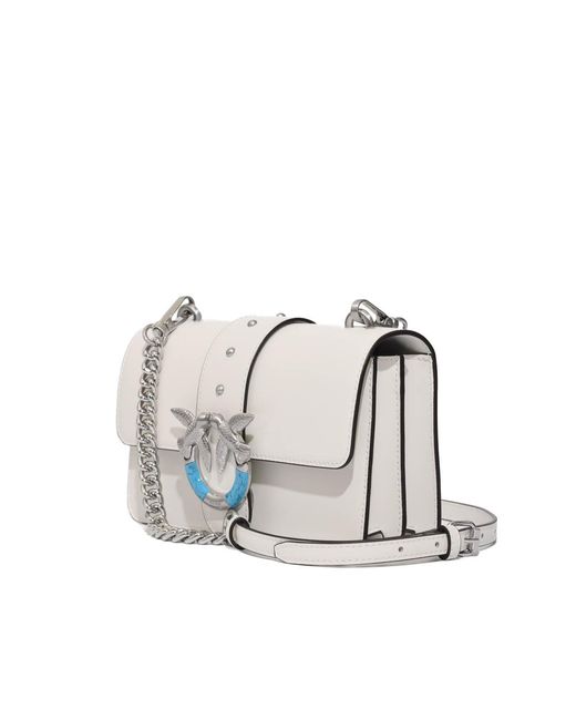 Pinko White Mini Love Bag One Shoulder Bag