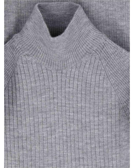 Sa Su Phi Gray Cashmere And Silk Sweater