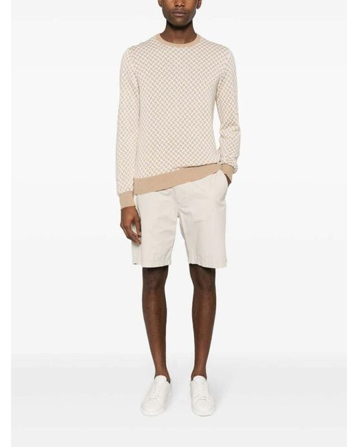 Drumohr White Crew-Neck Sweater for men