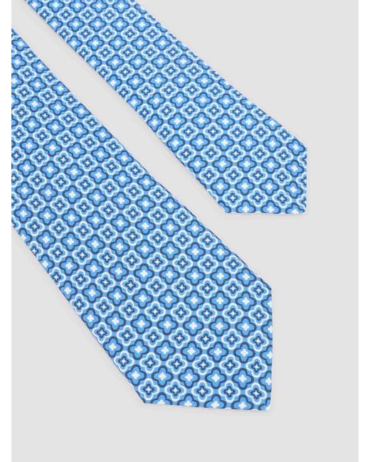 Kiton Blue Silk Tie for men