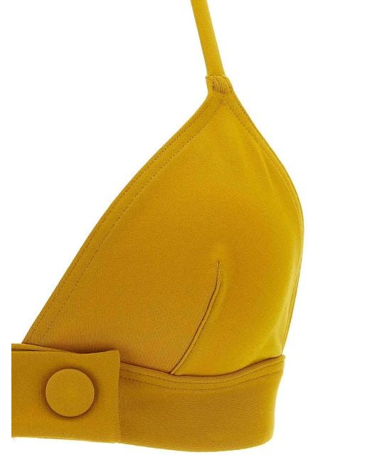 Eres Yellow Bord Bikini Top