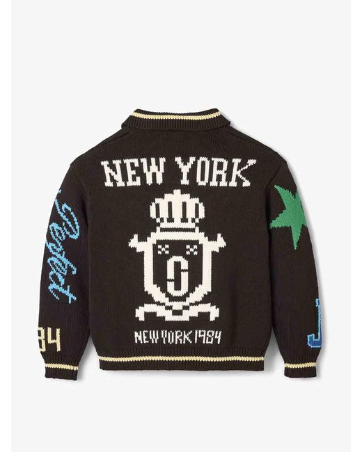 Marc Jacobs Black Varsity Knit Polo