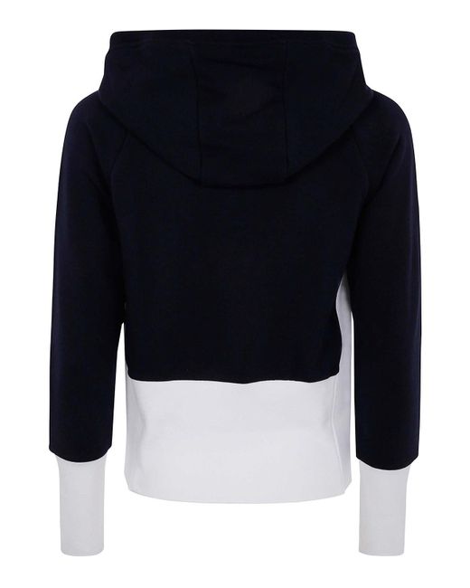 Thom Browne Black Blouson Zip Up Hoodie W/ Engineered 4 Bar