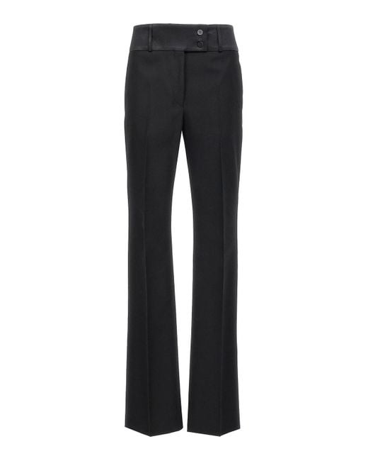 Ferragamo Black Tuxedo Pants