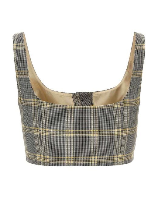 Marni Gray Top Cropped Check