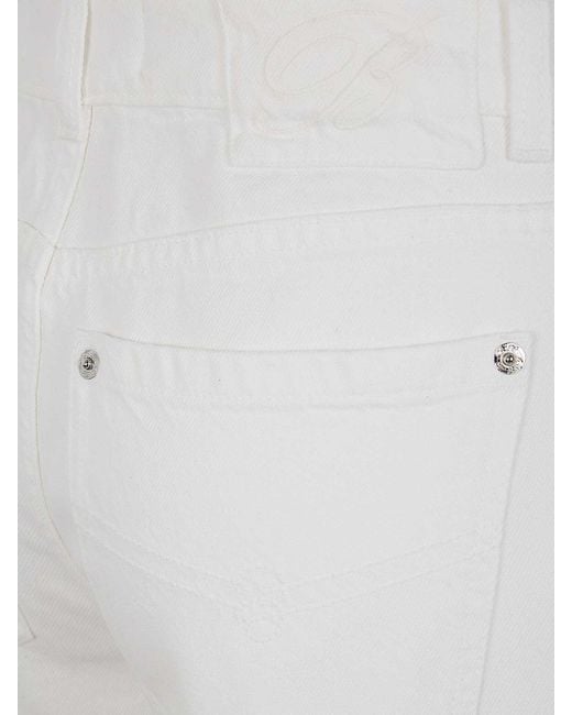 Blumarine White Denim Flare