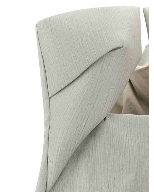 Rick Owens White Prong Gown Dress