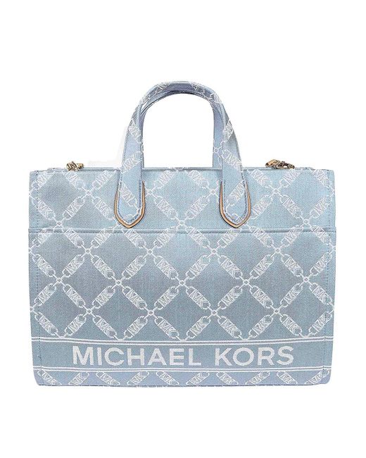 Michael Kors Blue Jacquard Bag