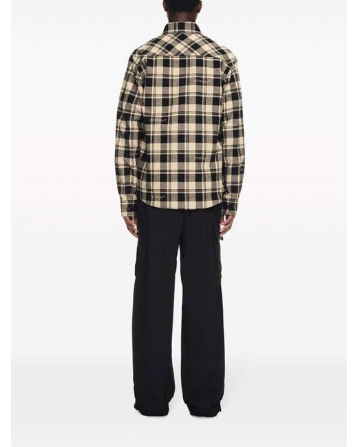 Off-White c/o Virgil Abloh Black Checked Flannel Shirt for men
