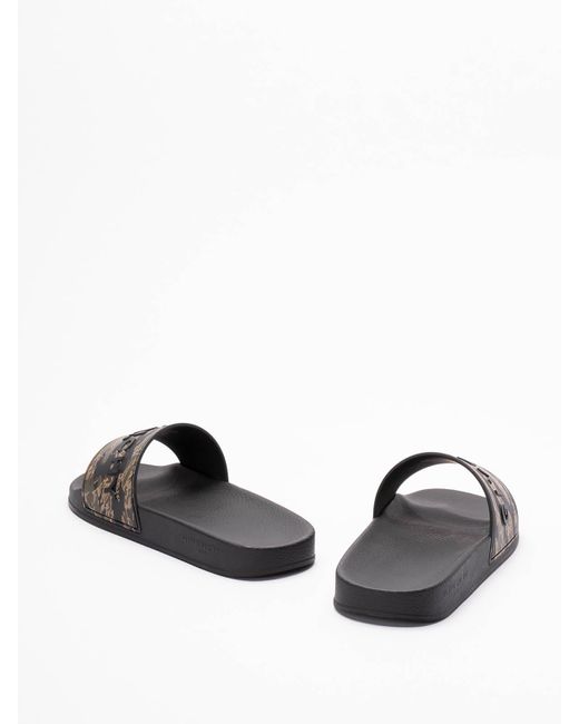 Givenchy Gray Slide Flat Sandals for men