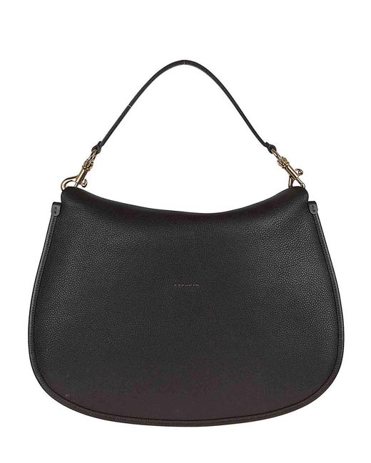 Etro Black Crossbody Pony Xl Tumbled Leather