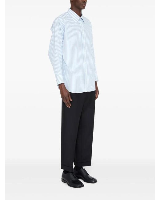 Maison Margiela Blue Long-Sleeved Shirt for men