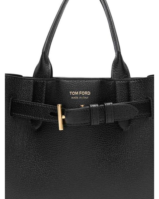 Tom Ford Black Audrey Small Leather Tote Bag
