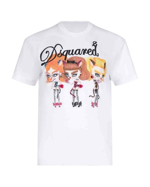 DSquared² White T-Shirt Made Of Cotton