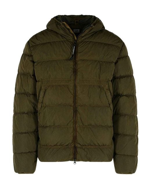 C P Company Green Chrome-R Polyamide Down Jacket for men