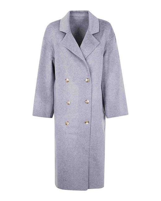 Loulou de Saison Blue Borneo Lds Long Coat