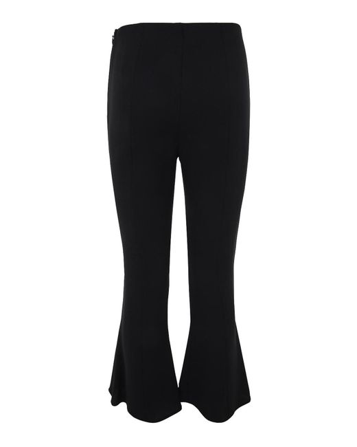 Blumarine Black Flared And Cropped Trousers