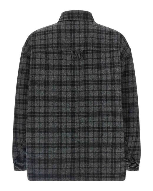 Willy Chavarria Gray Padded Overshirt for men