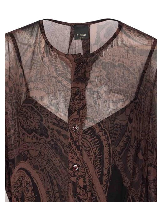 Pinko Brown Cheesecake Dress