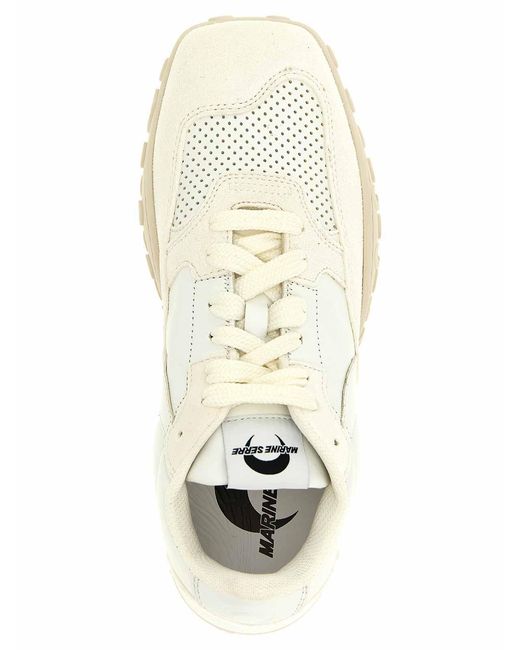 MARINE SERRE White Ms Rise Sneakers