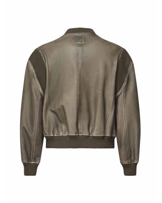 Loewe Green Bomber Jacket Lambskin Nappa for men