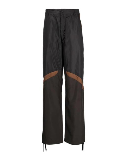 Moncler Black Panelled Straight-leg Cargo Trousers for men