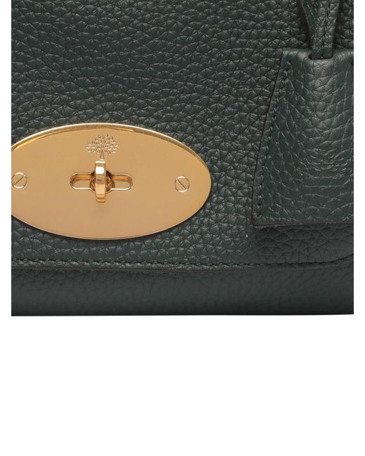Mulberry Green Hammered Leather Bag With Chain Strap