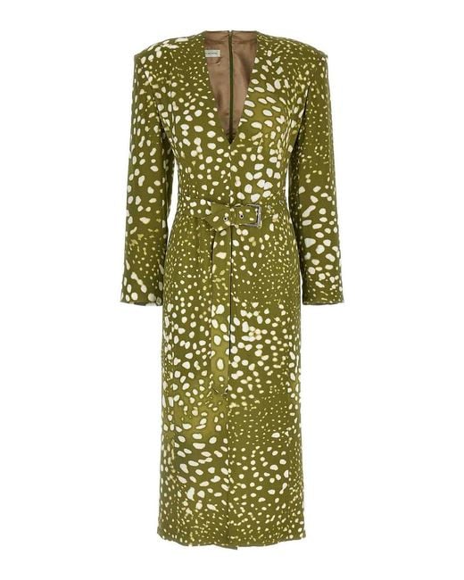 Dries Van Noten Green Dohana Dress