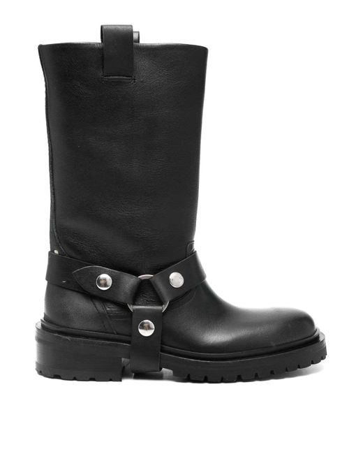 Golden Goose Deluxe Brand Black Kurt Leather Boots