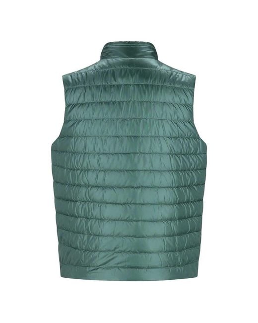 Herno Green Reversible Sleeveless Jacket Front Pockets High Neck for men