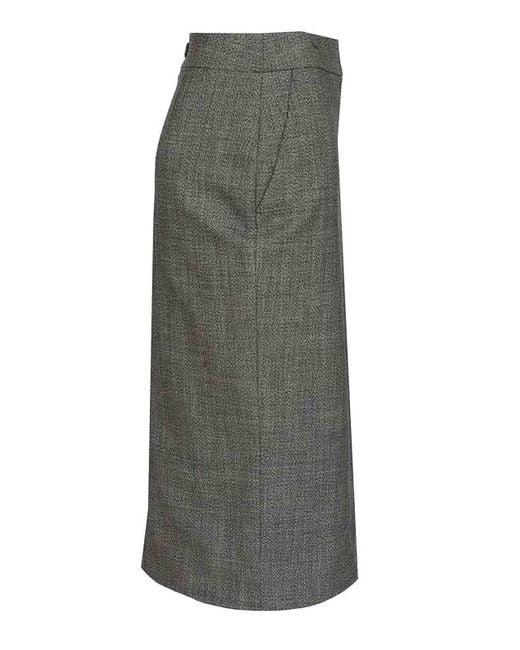 Alexander McQueen Gray Uniform Style Skirt