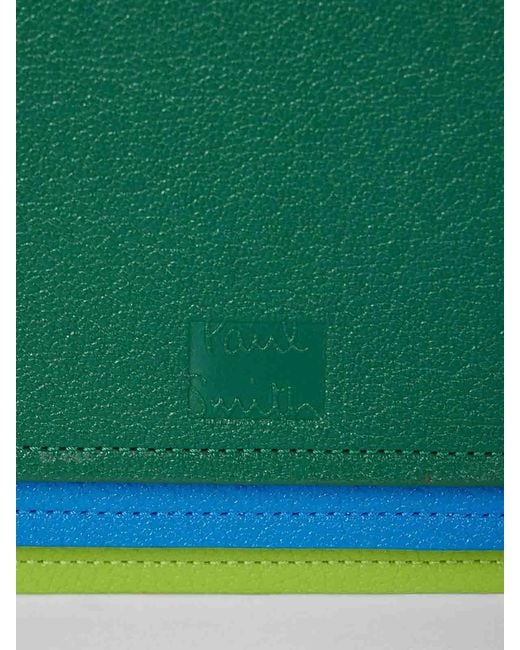Paul Smith Green Zip Concertina Envelope for men