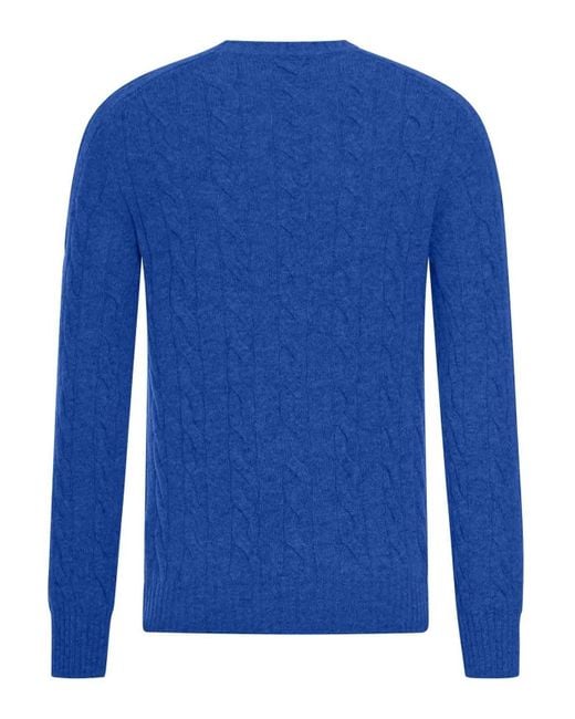 Nome Blue Wool Sweater for men