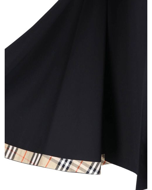 Burberry Blue Wool Maxi Skirt