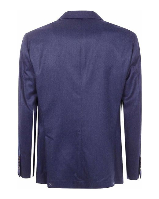 Brunello Cucinelli Blue Wool Complete With Two Buttons Closure for men
