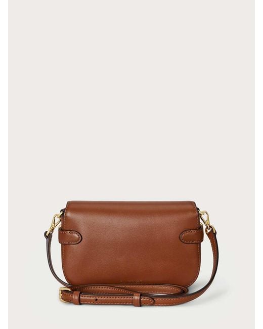 Ralph Lauren Brown Crs-Crossbody-Small-Natural Smth Leathr