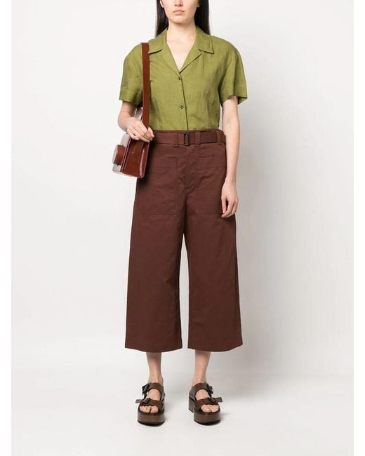 Lemaire Brown Frontal Pockets Button Closure 77