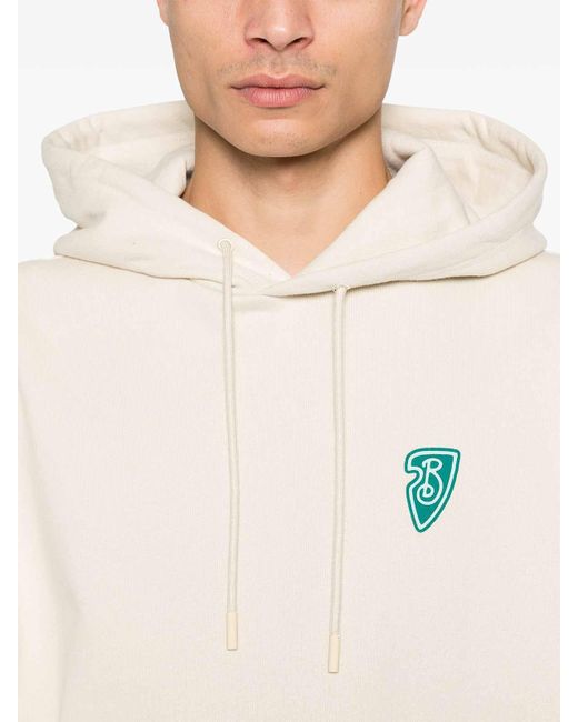 Felpa Con Cappuccio Jwear di Burberry in Natural da Uomo