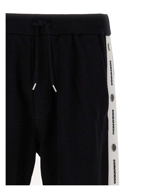 DSquared² Black Burbs Joggers for men