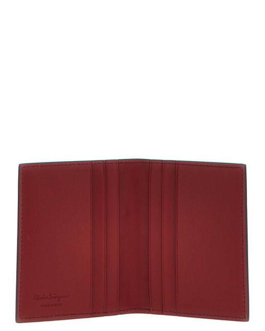 Ferragamo Black Revival Gancio Card Holder for men