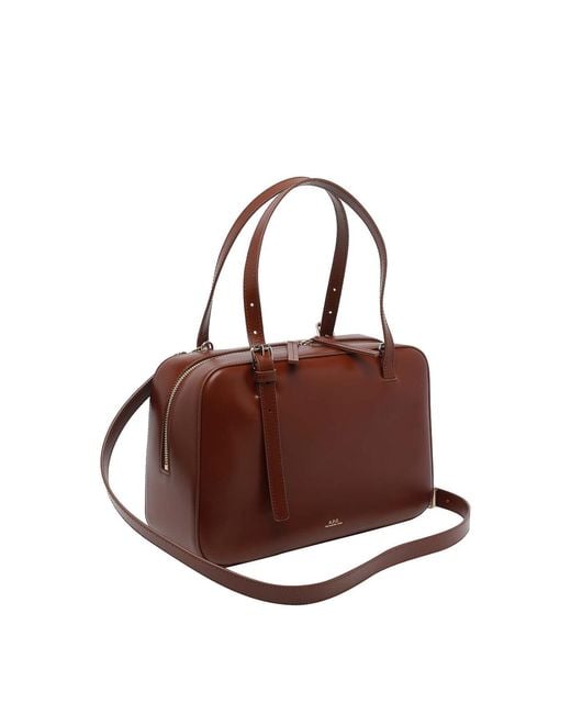 A.P.C. Brown Virginie Box Bag