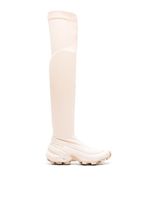 MM6 by Maison Margiela White Mm6 X Salomon Over-The-Knee Boots