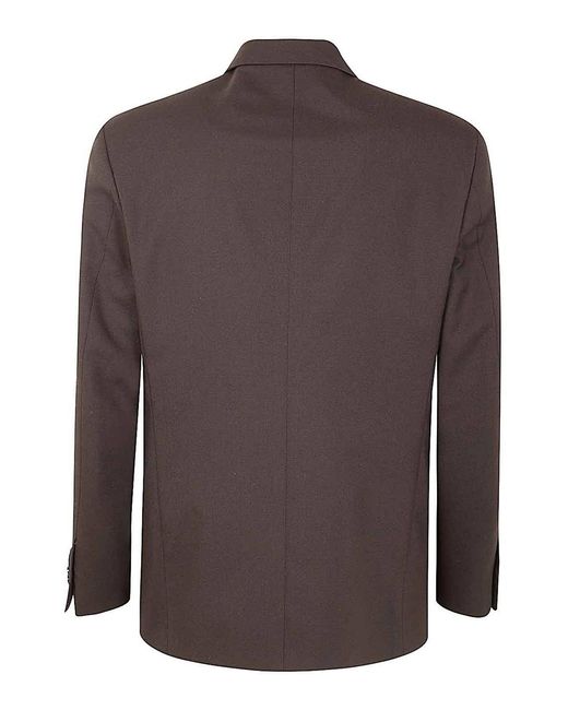 Lardini Brown Regular Fit Wool Blazer for men