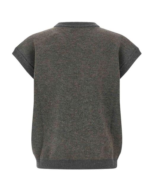 Magliano Gray Teddy Bear Vest for men