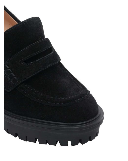 Gianvito Rossi Black Hadden Pump Loafers