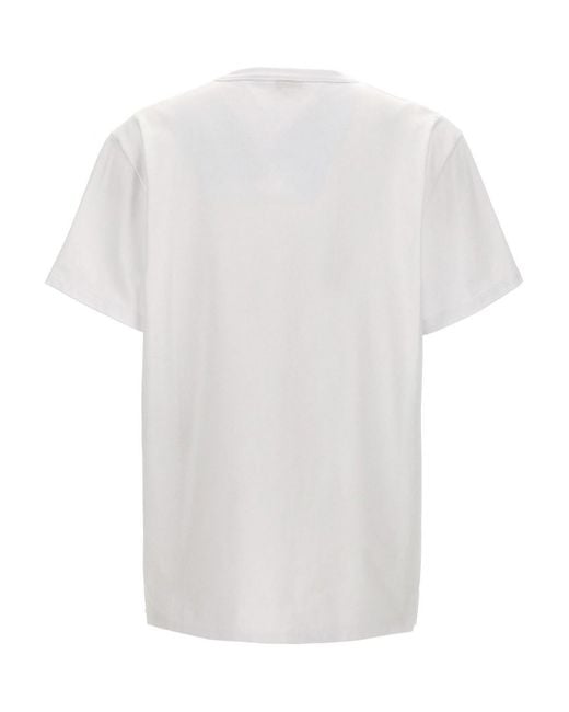 McQueen Gray Skull Print T-Shirt for men
