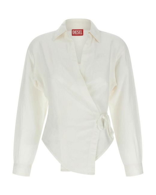 DIESEL White C-Delphos-S3 Shirt And Blouse